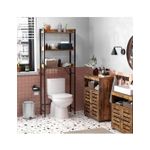 Casa si Gradina - Mobilier - Mobilier baie - Corpuri baie - Raft de depozitare pentru baie, suprapunere peste masina spalat sau vas WC, 25x63x165 cm, maro - Infinity.ro