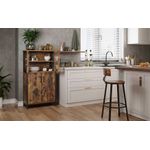 Casa si Gradina - Mobilier - Mobilier baie - Corpuri baie - Dulap multifunctional pentru baie, stil industrial, 60x30x108cm, maro rustic si negru - Infinity.ro