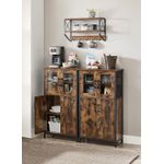 Casa si Gradina - Mobilier - Mobilier baie - Corpuri baie - Dulap multifunctional pentru baie, stil industrial, 60x30x108cm, maro rustic si negru - Infinity.ro