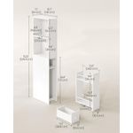 Casa si Gradina - Mobilier - Mobilier baie - Corpuri baie - Dulap de depozitare pentru baie, pentru spatii inguste, cu sertare si raft reglabil, 40x18x134cm, alb - Infinity.ro