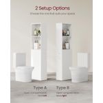 Casa si Gradina - Mobilier - Mobilier baie - Corpuri baie - Dulap de depozitare pentru baie, pentru spatii inguste, cu sertare si raft reglabil, 40x18x134cm, alb - Infinity.ro