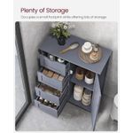 Casa si Gradina - Mobilier - Mobilier baie - Corpuri baie - Dulap de baie, din MDF, cu 4 sertare, raft reglabil, 30x55x82 cm, gri - Infinity.ro