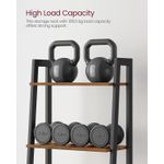 Casa si Gradina - Mobilier - Biblioteci si rafturi - Biblioteci - Biblioteca tip scara, cadru otel cu 5 polite din MDF, stil industrial, 56x34x172cm, maro rustic si negru - Infinity.ro