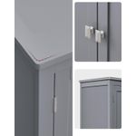 Casa si Gradina - Mobilier - Mobilier baie - Corpuri baie - Dulap de baie, din MDF, cu 2 compartimente si 4 usi, rafturi reglabile, 30x60x110cm, gri - Infinity.ro