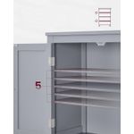 Casa si Gradina - Mobilier - Mobilier baie - Corpuri baie - Dulap de baie, din MDF, cu 2 compartimente si 4 usi, rafturi reglabile, 30x60x110cm, gri - Infinity.ro