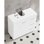 Casa si Gradina - Mobilier - Mobilier baie - Corpuri baie - Dulap lavoar baie cu 3 sertare si 2 compartimente, MDF, 30x70x64 cm, alb - Infinity.ro