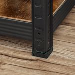 Casa si Gradina - Mobilier - Biblioteci si rafturi - Rafturi - Etajera 5 rafturi ajustabile, structura metalica, stil industrial, MDF, 37x37x150 cm, maro si negru - Infinity.ro