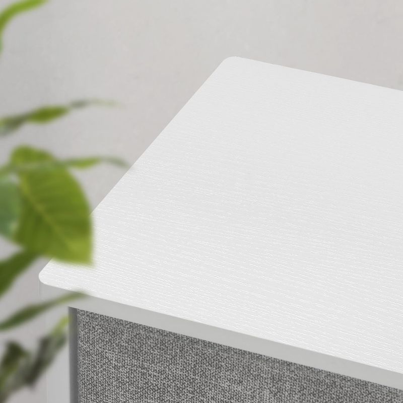 Casa si Gradina - Mobilier - Comode si corpuri - Comode - Comoda cu 8 sertare din material textil, cadru metalic si blat MDF, 80x30x81 cm, gri si alb - Infinity.ro