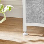 Casa si Gradina - Mobilier - Comode si corpuri - Comode - Comoda cu 8 sertare din material textil, cadru metalic si blat MDF, 80x30x81 cm, gri si alb - Infinity.ro