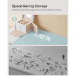 Casa si Gradina - Mobilier - Organizare si depozitare - Cutii depozitare - Cutie de bijuterii cu 3 niveluri, oglinda, incuietoare cu maner, 2 sertare, 14x18x14cm, alb - Infinity.ro