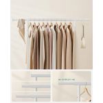 Casa si Gradina - Mobilier - Organizare si depozitare - Umerase si valeti - Suport pentru haine cu sina superioara extensibila, pe roti, reglabil pe latime, 45x(92-132)x160cm, alb - Infinity.ro