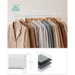 Casa si Gradina - Mobilier - Organizare si depozitare - Umerase si valeti - Suport pentru haine cu sina superioara extensibila, pe roti, reglabil pe latime, 45x(92-132)x160cm, alb - Infinity.ro