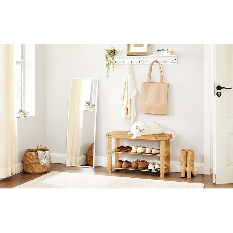 Casa si Gradina - Mobilier - Mobilier baie - Corpuri baie - Raft de depozitare din bambus, cu 3 niveluri, 28x70x45cm, maro - Infinity.ro