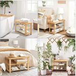 Casa si Gradina - Mobilier - Mobilier baie - Corpuri baie - Raft de depozitare din bambus, cu 3 niveluri, 28x70x45cm, maro - Infinity.ro