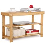 Casa si Gradina - Mobilier - Mobilier baie - Corpuri baie - Raft de depozitare din bambus, cu 3 niveluri, 28x70x45cm, maro - Infinity.ro