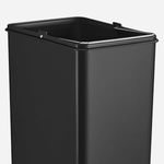 Casa si Gradina - Mobilier - Organizare si depozitare - Cosuri de gunoi - Cos de gunoi din inox cu 2 compartimente colectare selectiva, cu galeti interioare, 2x15litri, argintiu si negru - Infinity.ro