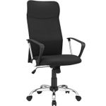 Casa si Gradina - Mobilier - Scaune si fotolii - Scaune - Scaun de birou ergonomic pentru sala de sedinte, pivotant, capitonat, inaltime reglabila si rabatabil, negru - Infinity.ro