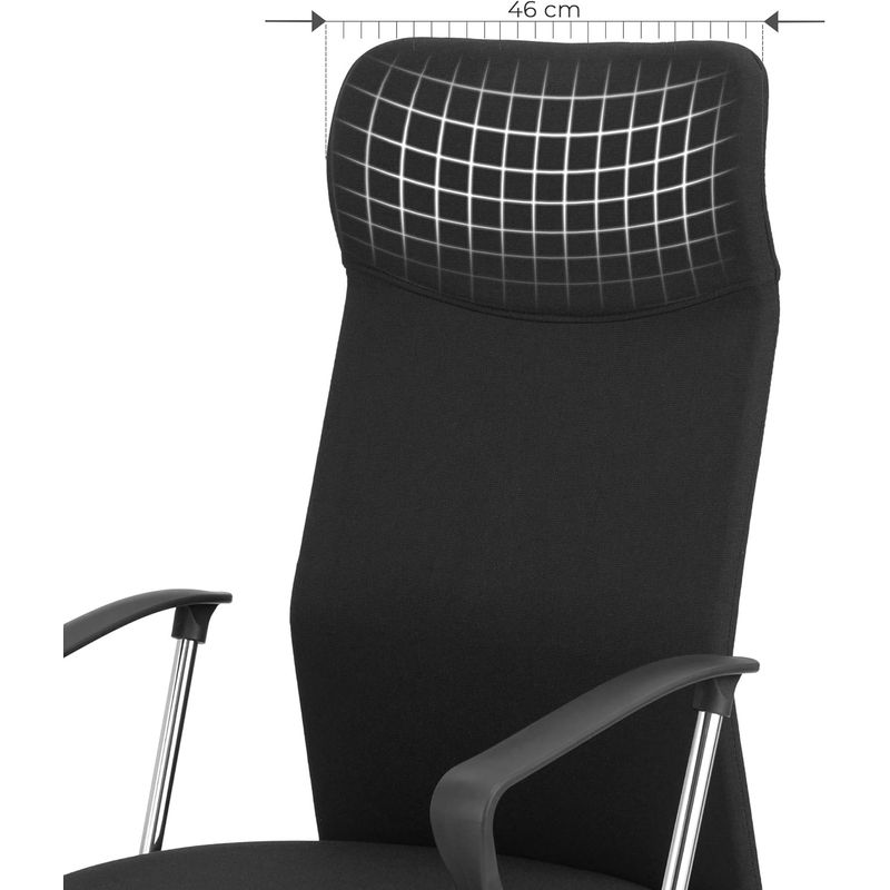 Casa si Gradina - Mobilier - Scaune si fotolii - Scaune - Scaun de birou ergonomic pentru sala de sedinte, pivotant, capitonat, inaltime reglabila si rabatabil, negru - Infinity.ro