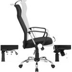 Casa si Gradina - Mobilier - Scaune si fotolii - Scaune - Scaun de birou ergonomic pentru sala de sedinte, pivotant, capitonat, inaltime reglabila si rabatabil, negru - Infinity.ro