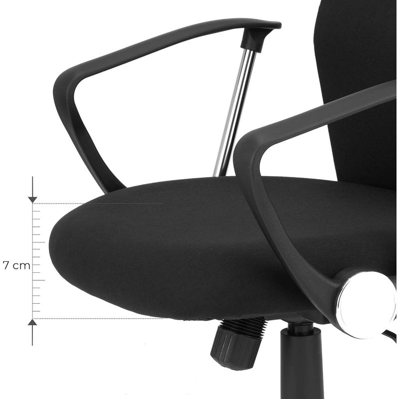 Casa si Gradina - Mobilier - Scaune si fotolii - Scaune - Scaun de birou ergonomic pentru sala de sedinte, pivotant, capitonat, inaltime reglabila si rabatabil, negru - Infinity.ro