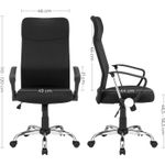 Casa si Gradina - Mobilier - Scaune si fotolii - Scaune - Scaun de birou ergonomic pentru sala de sedinte, pivotant, capitonat, inaltime reglabila si rabatabil, negru - Infinity.ro