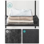 Casa si Gradina - Mobilier - Dulapuri si sifoniere - Dulapuri - Dulap de haine portabil, cu 3 bare de agatat si rafturi, 138x43x182 cm, negru - Infinity.ro