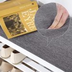 Casa si Gradina - Mobilier - Dulapuri si sifoniere - Dulapuri pantofi - Banca pentru pantofi din bambus, 2 niveluri, cu perna, sarcina 150 kg, 71x29x49 cm, alb si gri - Infinity.ro