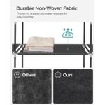 Casa si Gradina - Mobilier - Dulapuri si sifoniere - Dulapuri - Garderoba din material textil, dulap portabil, cu rafturi si sina de agatat, 150x45x175cm, negru - Infinity.ro