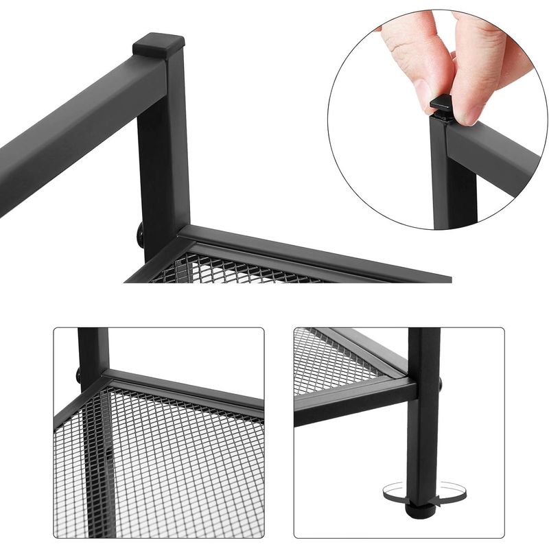 Casa si Gradina - Mobilier - Dulapuri si sifoniere - Dulapuri pantofi - Etajera pantofi 3 niveluri, metalica, suprapozabila, 68x30x53 cm, negru - Infinity.ro