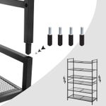 Casa si Gradina - Mobilier - Dulapuri si sifoniere - Dulapuri pantofi - Etajera pantofi 3 niveluri, metalica, suprapozabila, 68x30x53 cm, negru - Infinity.ro