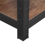 Casa si Gradina - Mobilier - Biblioteci si rafturi - Biblioteci - Raft cadru metalic modular pentru depozitare, 5 polite, 150x75x30cm, sarcina 650 kg, maro rustic - Infinity.ro