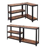 Casa si Gradina - Mobilier - Biblioteci si rafturi - Biblioteci - Raft cadru metalic modular pentru depozitare, 5 polite, 150x75x30cm, sarcina 650 kg, maro rustic - Infinity.ro