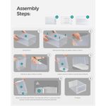 Casa si Gradina - Mobilier - Organizare si depozitare - Cutii depozitare - Cutii de pantofi, set de 12 organizatoare stivuibile, structura rezistenta ABS, 34x23x14 cm, transparent - Infinity.ro