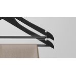 Casa si Gradina - Mobilier - Organizare si depozitare - Umerase si valeti - Umerase haine 45x23 cm, set 20 buc, lemn masiv cu bara pentru pantaloni si carlig rotativ, negru - Infinity.ro