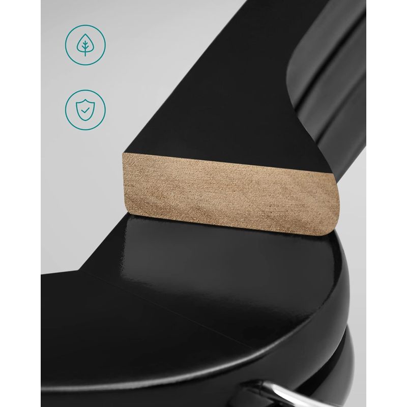Casa si Gradina - Mobilier - Organizare si depozitare - Umerase si valeti - Umerase haine 45x23 cm, set 20 buc, lemn masiv cu bara pentru pantaloni si carlig rotativ, negru - Infinity.ro