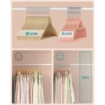Casa si Gradina - Mobilier - Organizare si depozitare - Umerase si valeti - Set de 50 de umerase pentru haine, anti-alunecare cu catifea, bara de cravata si carlig pivotant, 43,5 cm, roz deschis - Infinity.ro