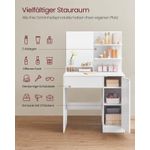 Casa si Gradina - Mobilier - Comode si corpuri - Masute de toaleta - Masuta de toaleta cu oglinda, dulap si sertar pentru cosmetice, 80x40x132cm, alb - Infinity.ro