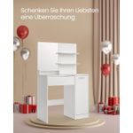 Casa si Gradina - Mobilier - Comode si corpuri - Masute de toaleta - Masuta de toaleta cu oglinda, dulap si sertar pentru cosmetice, 80x40x132cm, alb - Infinity.ro