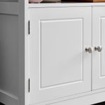 Casa si Gradina - Mobilier - Mobilier baie - Corpuri baie - Dulap baie 60x30x60 cm, 2 usi, compartiment deschis, stil scandinav, alb mat - Infinity.ro