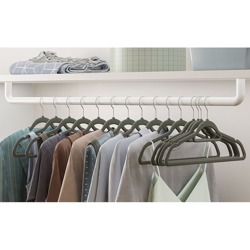 Casa si Gradina - Mobilier - Organizare si depozitare - Umerase si valeti - Set de 20 de umerase pentru haine, anti-alunecare cu catifea, bara de cravata si carlig pivotant, 43,5 cm, gri - Infinity.ro