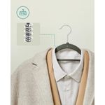 Casa si Gradina - Mobilier - Organizare si depozitare - Umerase si valeti - Set de 20 de umerase pentru haine, anti-alunecare cu catifea, bara de cravata si carlig pivotant, 43,5 cm, gri - Infinity.ro