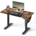 Casa si Gradina - Mobilier - Mese si birouri - Birouri - Birou cu reglaj electric pe inaltime, memorie cu 4 inaltimi, 60x120x(72-120)cm, maro rustic - Infinity.ro