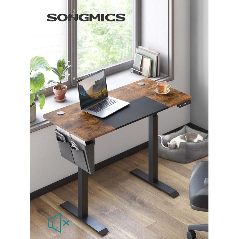 Casa si Gradina - Mobilier - Mese si birouri - Birouri - Birou cu reglaj electric pe inaltime, memorie cu 4 inaltimi, 60x120x(72-120)cm, maro rustic - Infinity.ro