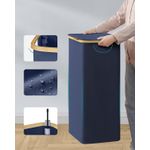 Market - Spalare si intretinere rufe - Uscatoare de rufe si accesorii - Cos de rufe textil, pliabil, compartiment detasabil, 90L, 42x32x71 cm, albastru - Infinity.ro