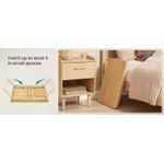Casa si Gradina - Mobilier - Comode si corpuri - Noptiere - Masuta laptop sau mic dejun, din bambus, reglabila pe inaltime si unghi, cu sertar lateral, 68x35x22-32 cm, natural - Infinity.ro