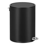 Casa si Gradina - Mobilier - Organizare si depozitare - Cosuri de gunoi - Cos de gunoi pentru baie, cu pedala si soft-close, 3 litri, negru - Infinity.ro