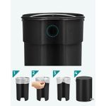 Casa si Gradina - Mobilier - Organizare si depozitare - Cosuri de gunoi - Cos de gunoi pentru baie, cu pedala si soft-close, 3 litri, negru - Infinity.ro
