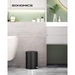 Casa si Gradina - Mobilier - Organizare si depozitare - Cosuri de gunoi - Cos de gunoi pentru baie, cu pedala si soft-close, 3 litri, negru - Infinity.ro