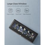 Casa si Gradina - Mobilier - Organizare si depozitare - Cutii depozitare - Cutie depozitare si organizare ceasuri, cu 6 locuri, MDF si PU, 11x30x8cm, negru - Infinity.ro
