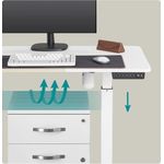 Casa si Gradina - Mobilier - Mese si birouri - Birouri - Birou cu reglaj electric pe inaltime, memorie cu 4 inaltimi, 60x140x(72-120)cm, alb - Infinity.ro